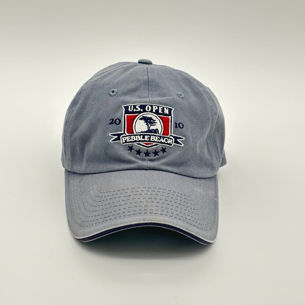 2010 US Open Pebble Beach USGA Member Golf Cap Hat Gray Adjustable Embroidered